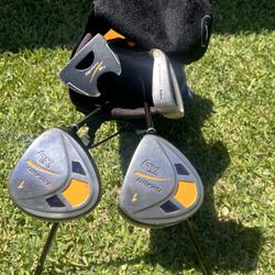 Kids Top Flite golf clubs with bag