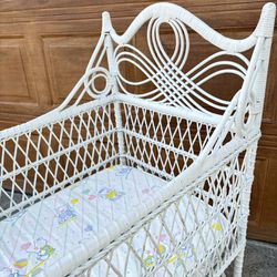 Antique Boho vintage Baby Crib Bassinet 
