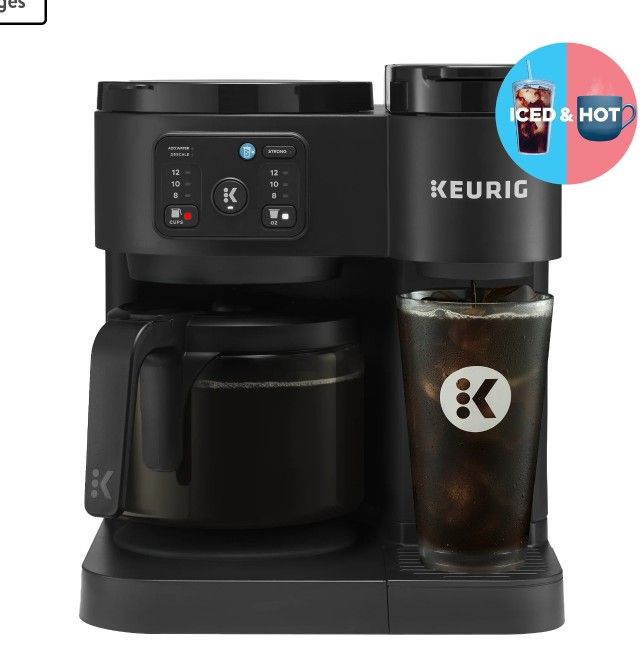 Keurig K-Duo Essentials, Hot & Iced Single-Serve K-Cup Pod Coffee Maker & Carafe