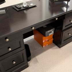 Executive Office Desk With Filing Cabinet