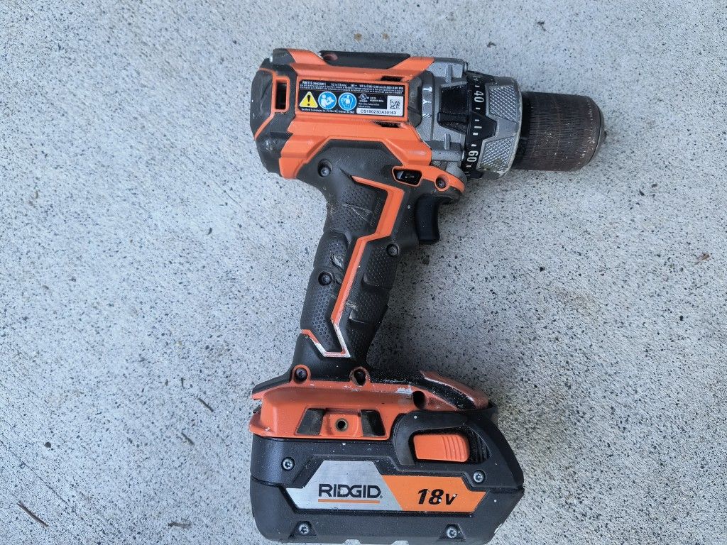Ridgid Drill With Battery