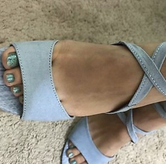 Ankle Strap Up Heels Size 7, New, Some Padding