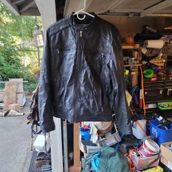 Michael Kors Genuine Black Leather Jacket