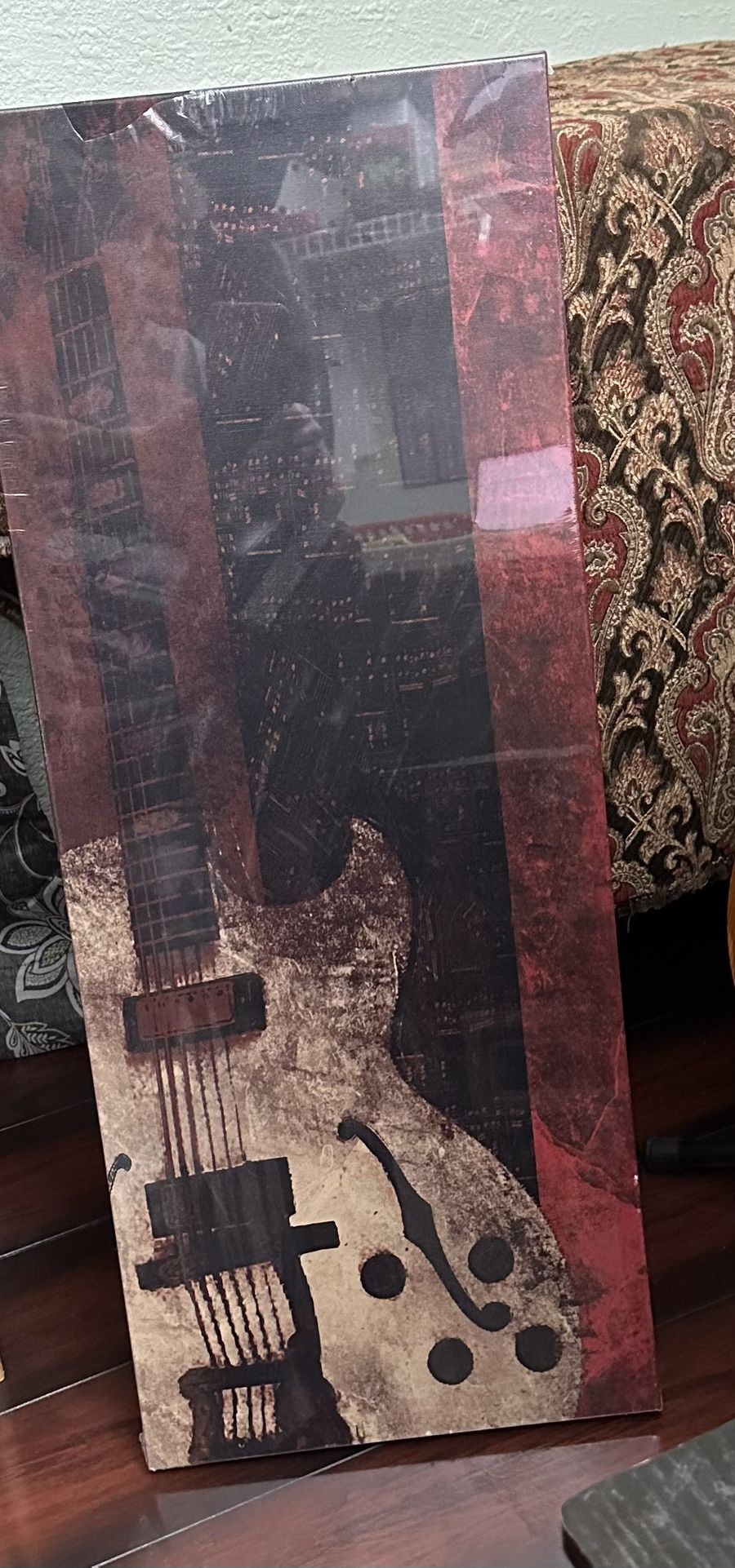 Cool Guitar Canvas Brand New Measures 12”x34”