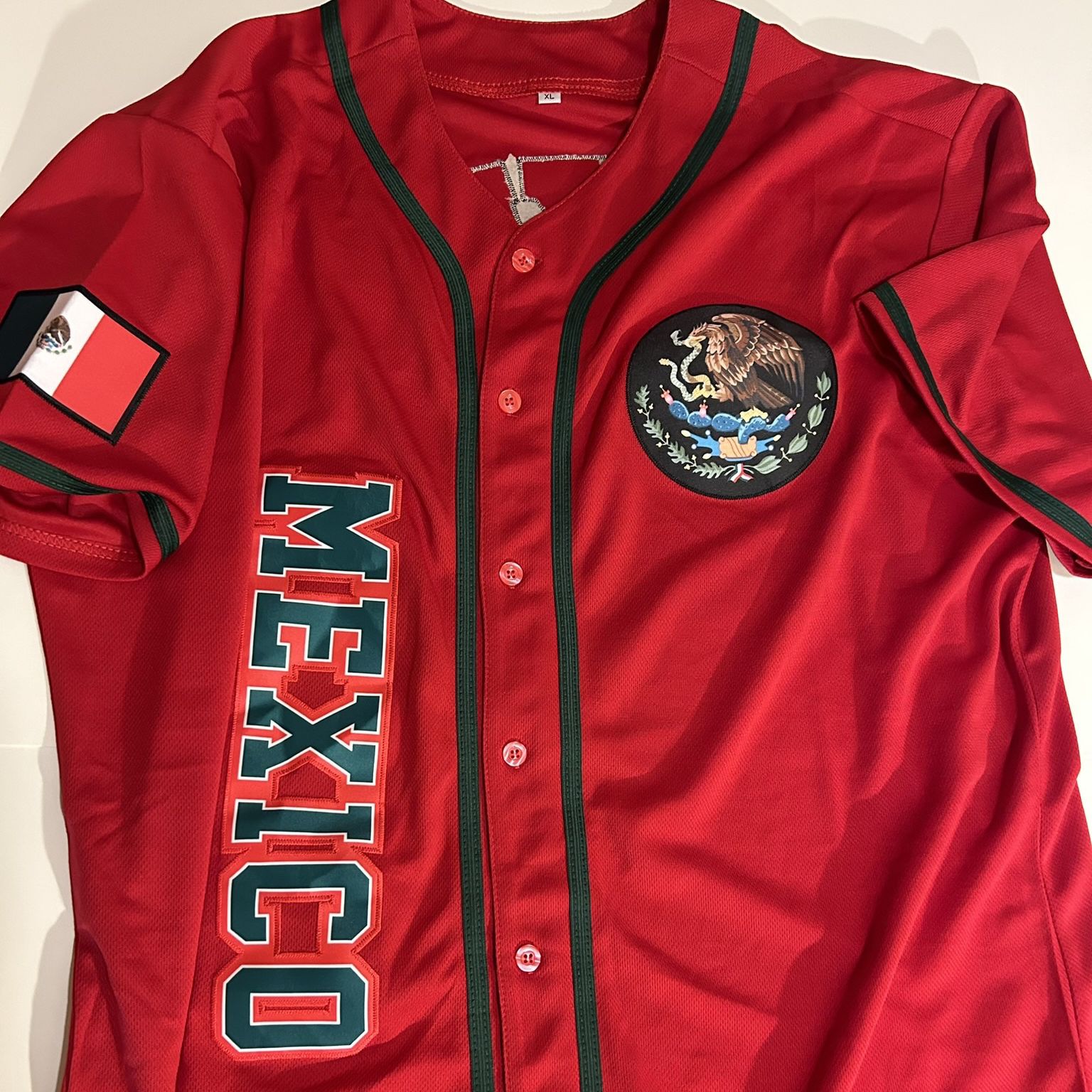 Mexico baseball jersey V-neck short sleeves