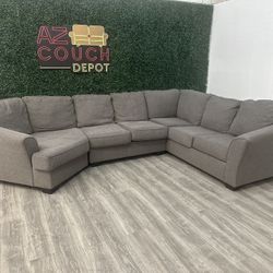 Grey Sectional Couch - Free Delivery 