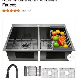 Black Kitchen Sink Set
