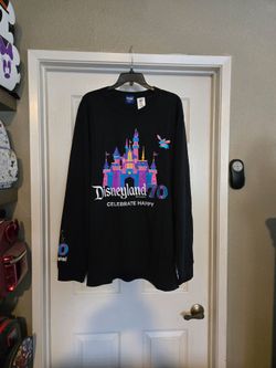 Disneyland 70th Celebrate Black Long-Sleeve Tee Unisex