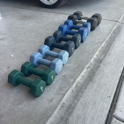 Dumbbells 8, 10, 15, 20, and 25 Lbs