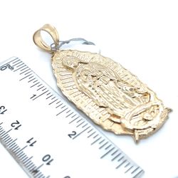 14kt Gold Large Virgin Mary Pendant 10.22grams 161097 12
