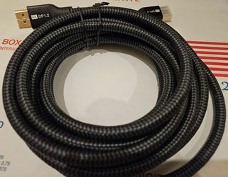 PowerBear 4K DisplayPort 1.2 Cable – Black Braided