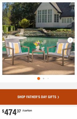 Leah 3-Piece Chat Set Acacia Wood Adirondack Chairs, Water-Resistant Cushions & Slat Paneled Table