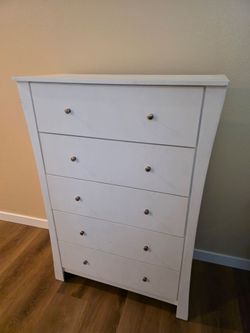 White tall dresser