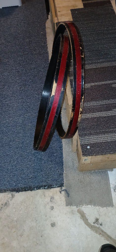 2-  Old Wooden Bass Drum Rings 