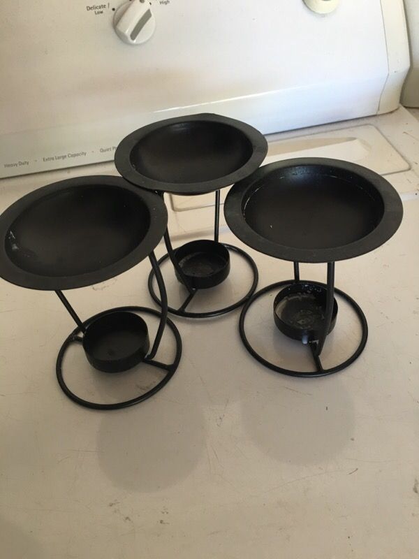 3 candle holders