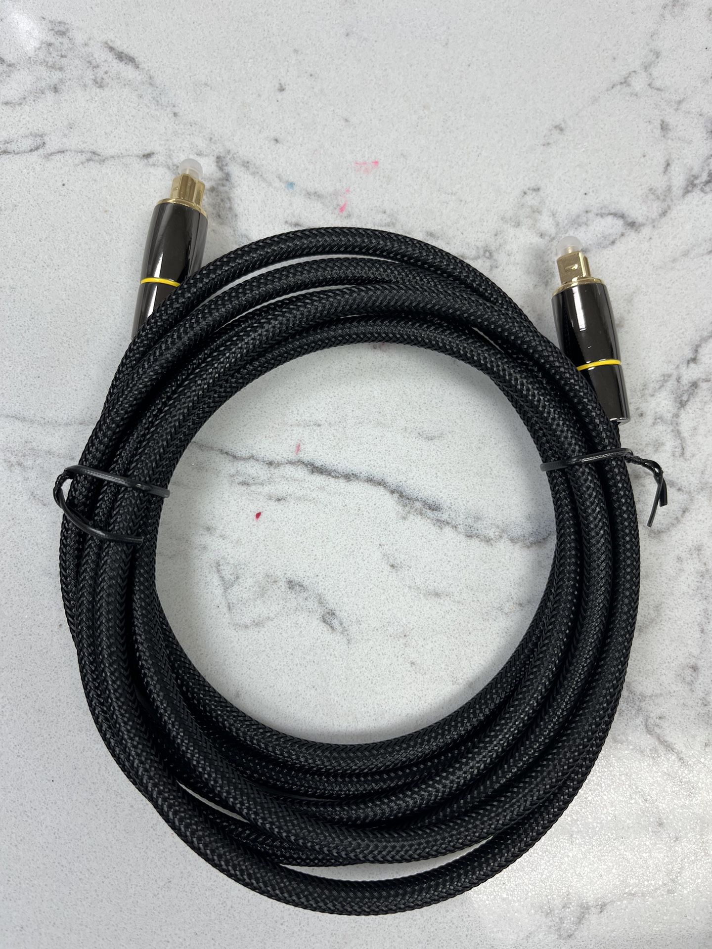 7ft Optical Audio Cable/Fiber Optic Cable - Designed in Germany - 24K Gold-Plated connectors, Metal case, S/PDIF Cord for soundbars, amps, Xbox One or