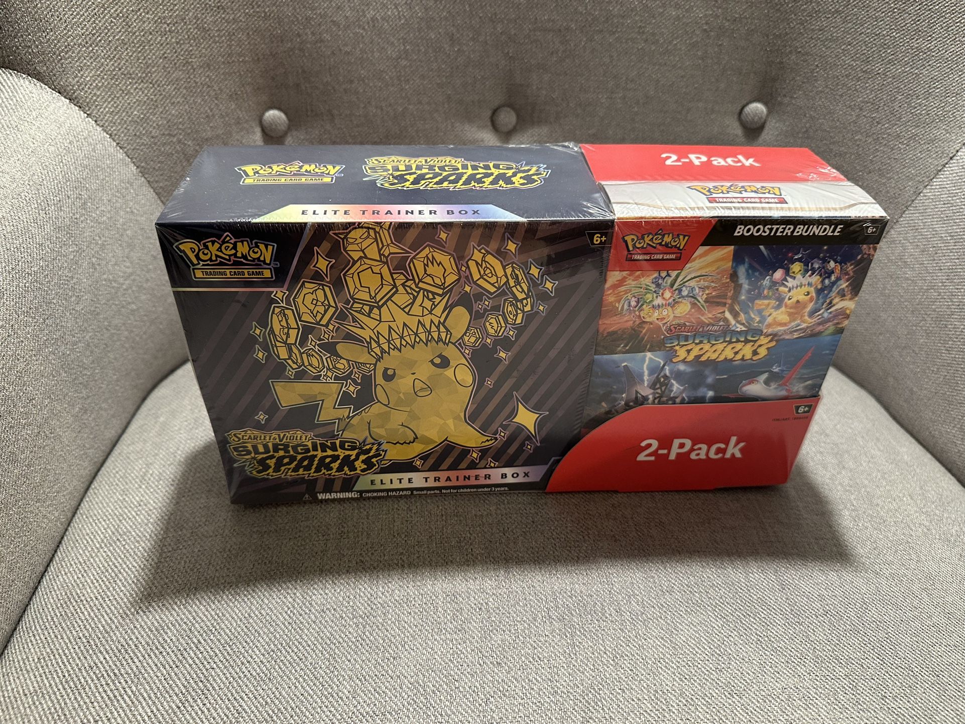 Costco Pokemon Surging Sparks 2-Pack Trainer Box and Booster Bundle - SEALED