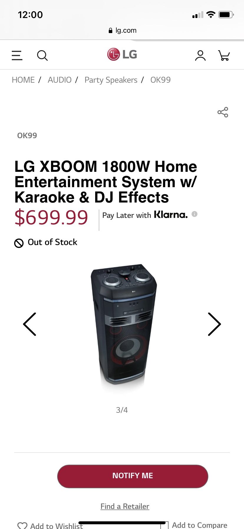 Lg DJ Karaoke Machine Entertainment System 