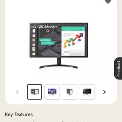 32" QHD 1440P IPS HDR10 Monitor with FreeSync™