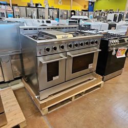 48 Inch Wide Gas Stove NXR Stainless Steel 