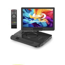 FANGOR 13.3’’ Portable Blu Ray Player with 12’’ 1080P Full HD Swivel Screen, Blu-ray DVD Player with HDMI Out & AV in, 4-5 Hours Rechargeable Battery,