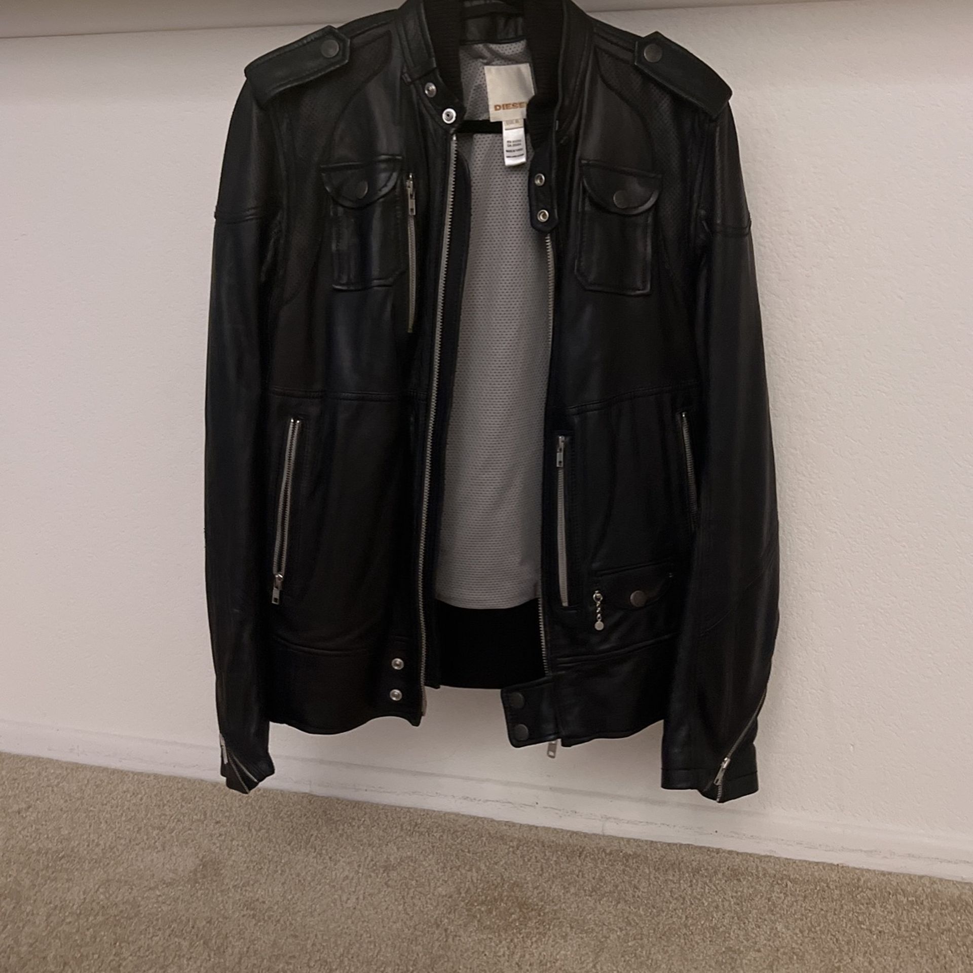 Diesel Leather Jacket XL Like New