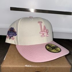 Pink LA fitted hat