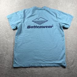 Battenwear Men’s Size L Blue Pocket T Shirt Made in USA Cotton #8F