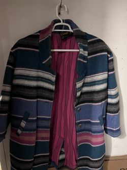Beautiful New Mexico Coat With Real Silver Buttons Large