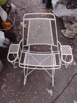 Wrought iron toddler rocking chair