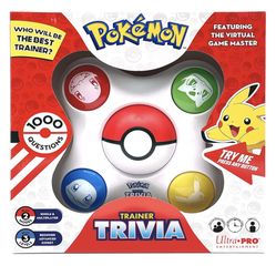 Pokemon Trainer Trivia Toy Featuring The Virtual Game Master 2 Modes Single & Multiplayer, Guessing Brain Game Pokemon Go Digital Travel Board Games N