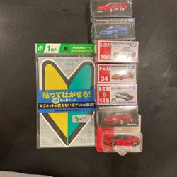 Tomica 7 Piece + JDM Sticker