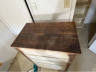 Solid Wood Rustic 6-Drawer Chest / Primitive Farmhouse Dresser