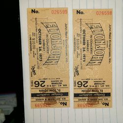 Elton John 1975 Concert Tickets