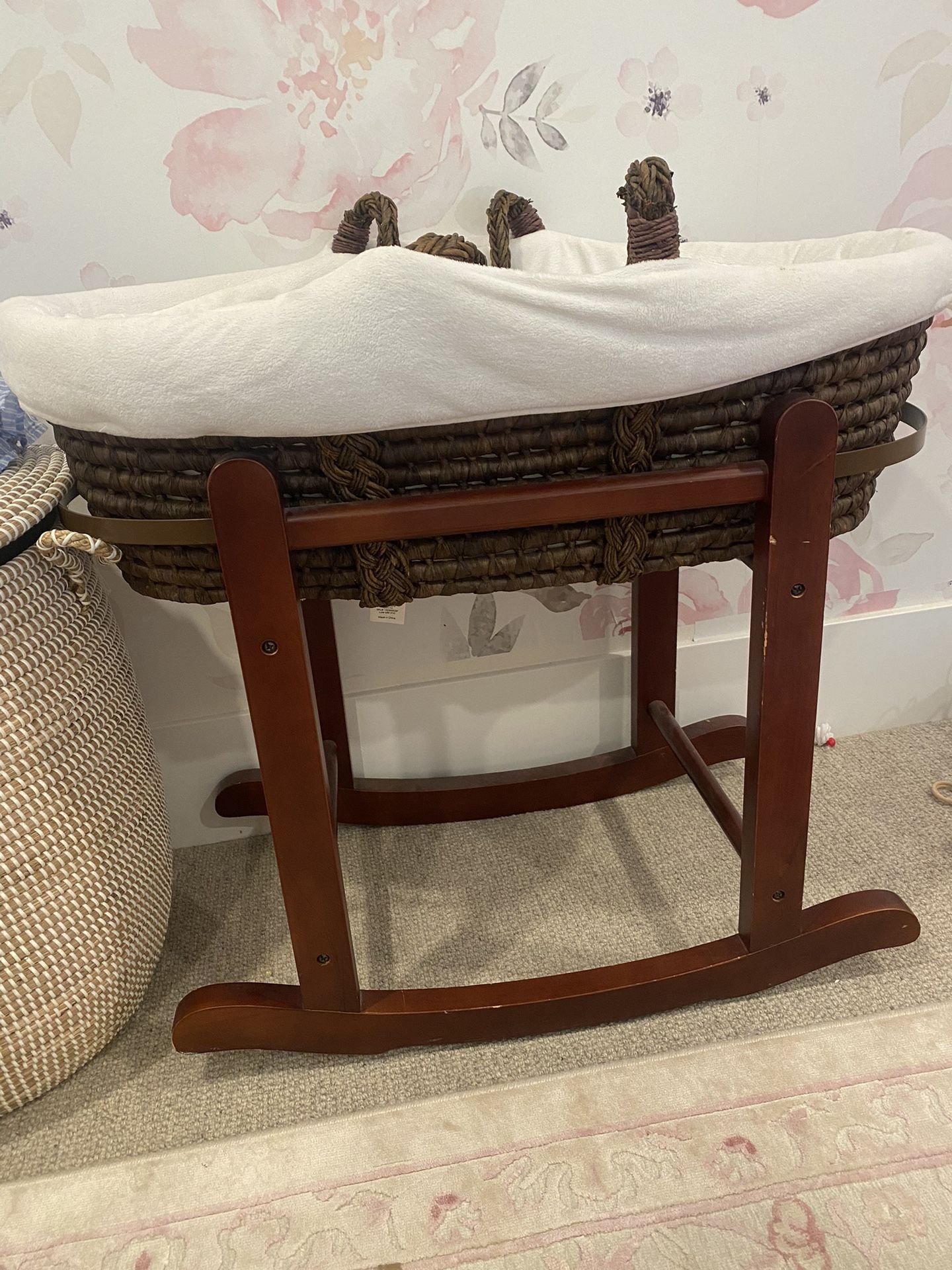 Restoration Hardware Baby Moses Basket And Stand