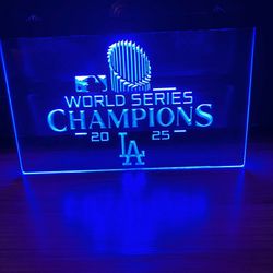 DODGERS WORLD SERIES LED NEON LIGHT SIGN 8x12