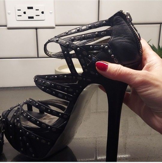 Bebe Leather Heels Size 7