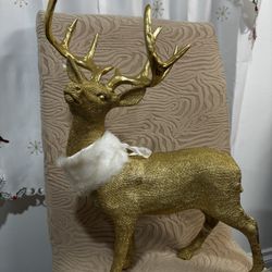 Large Gold deer - Christmas Decoration 