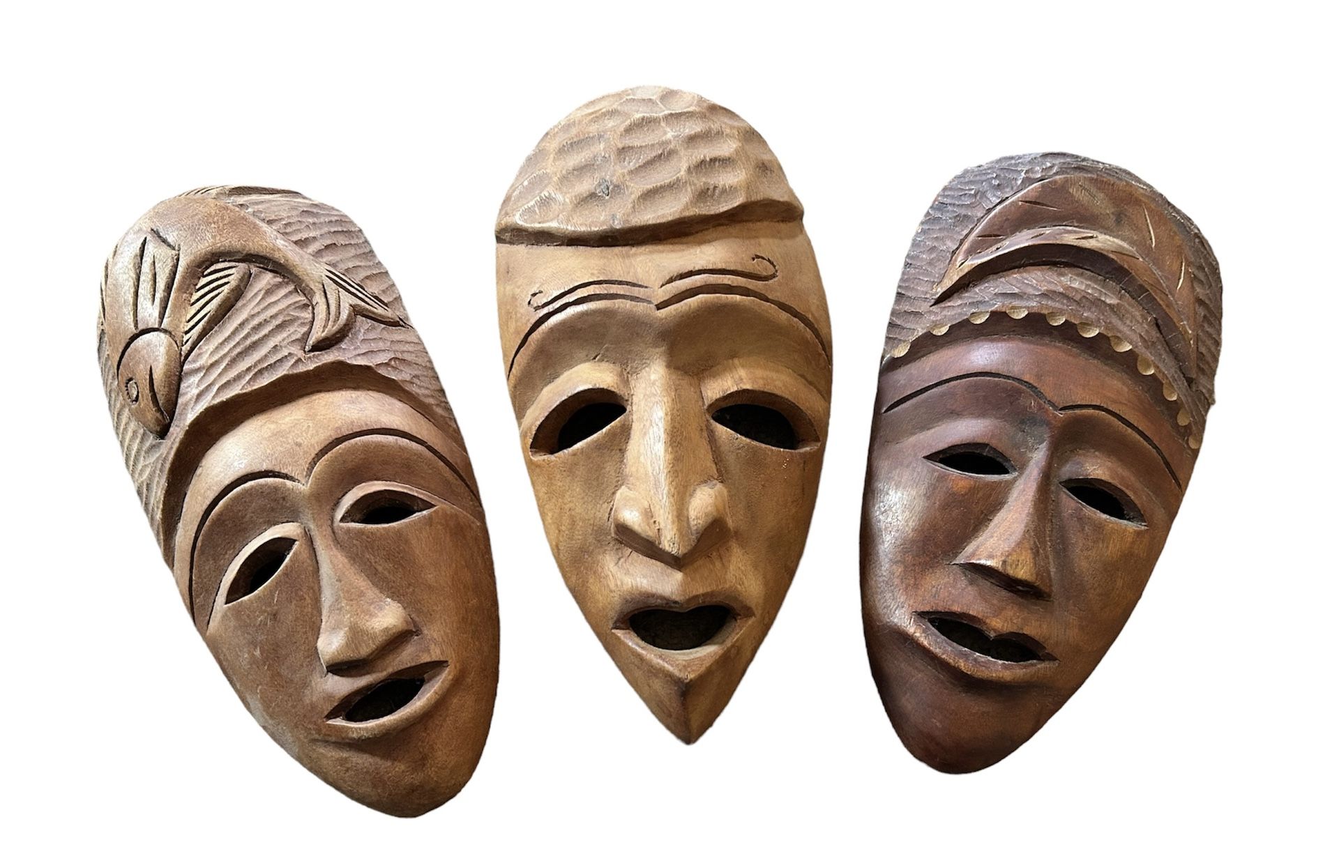 Authentic wooden African Masks