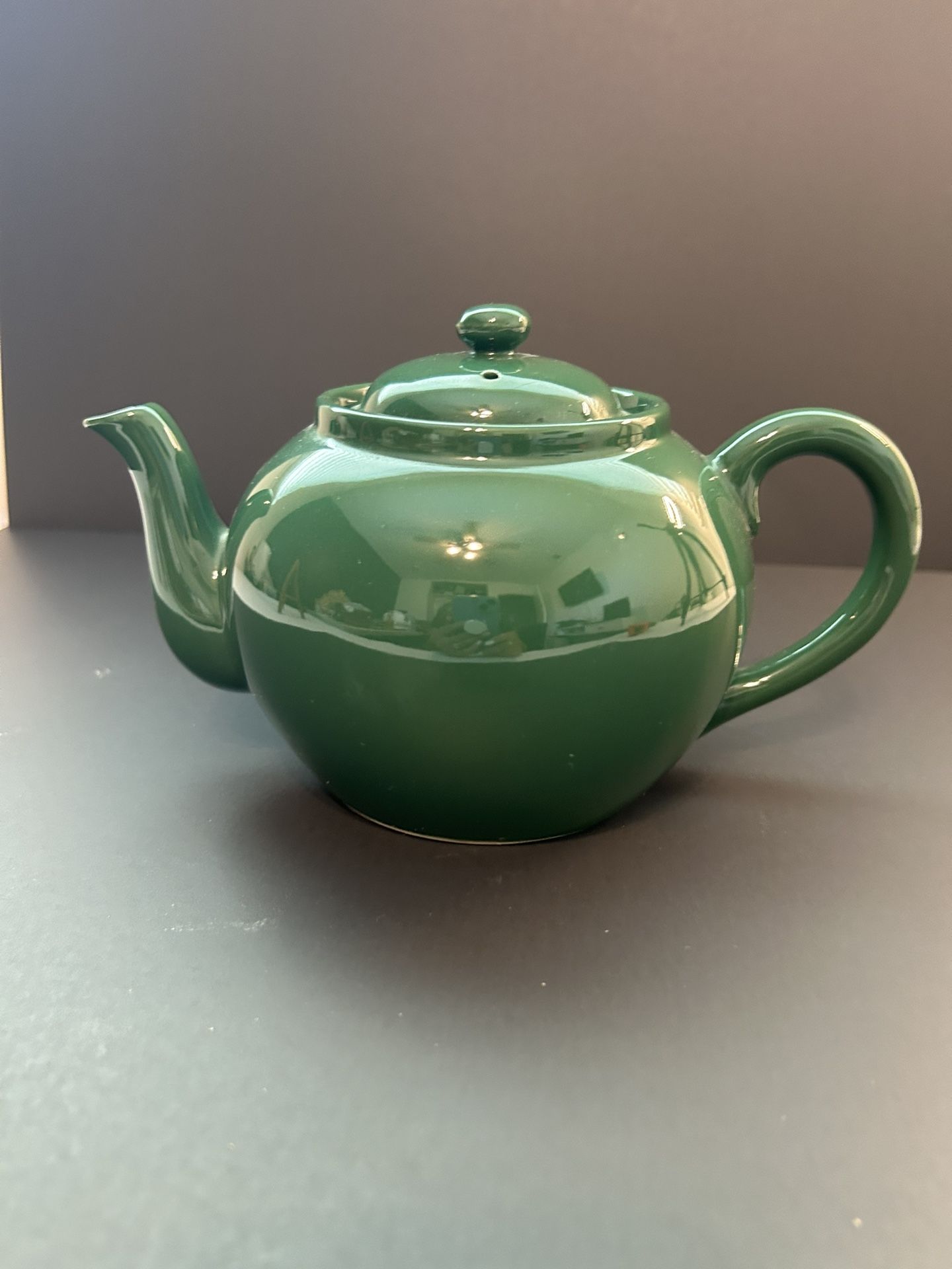 Vintage William Sonoma Green Ceramic Tea Pot
