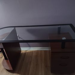 Cherry Wood Glass desk 
