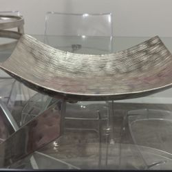 Chrome Tray/Figurine for Sale