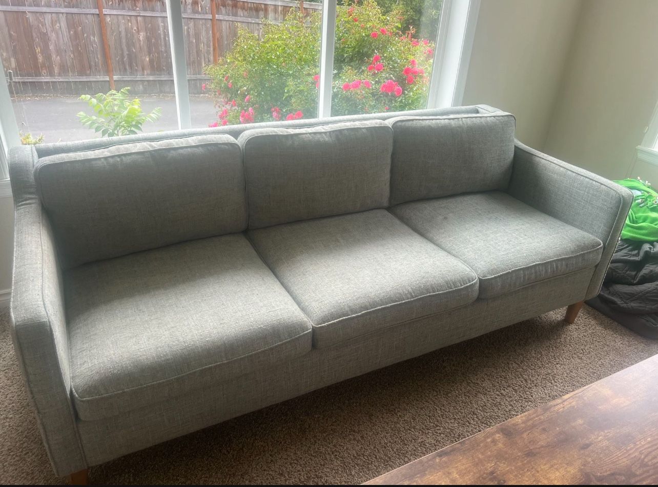 West Elm Couch - Grey & Good Condition