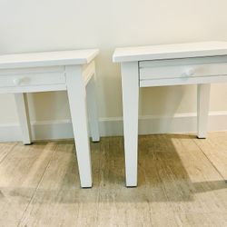 Pair Of Solid Wood End Tables