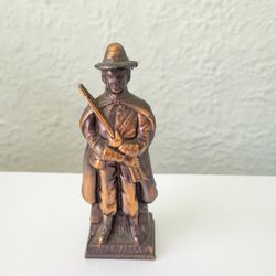 Vintage Bronze 1970's John Alden Figurine 4.5" Plymouth Massachusetts