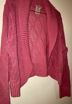 XL 16-18 Pretty Pink Sparkling knitted 1-button cardigan/sweater