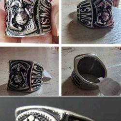Stainless steel USMC marine corps ring size 8 to 15 available SHIPPING AVAILABLE 