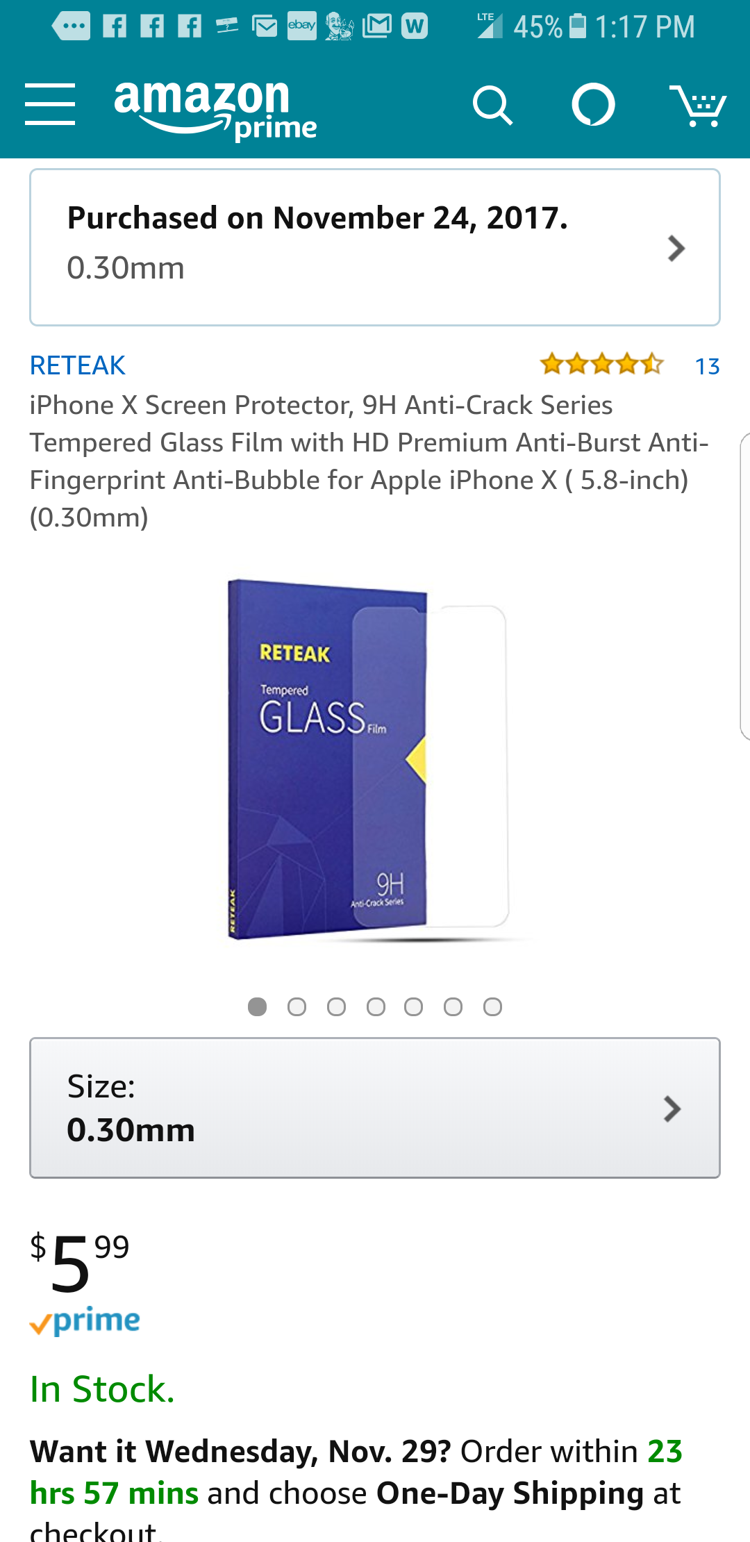 IPhone x screen protector