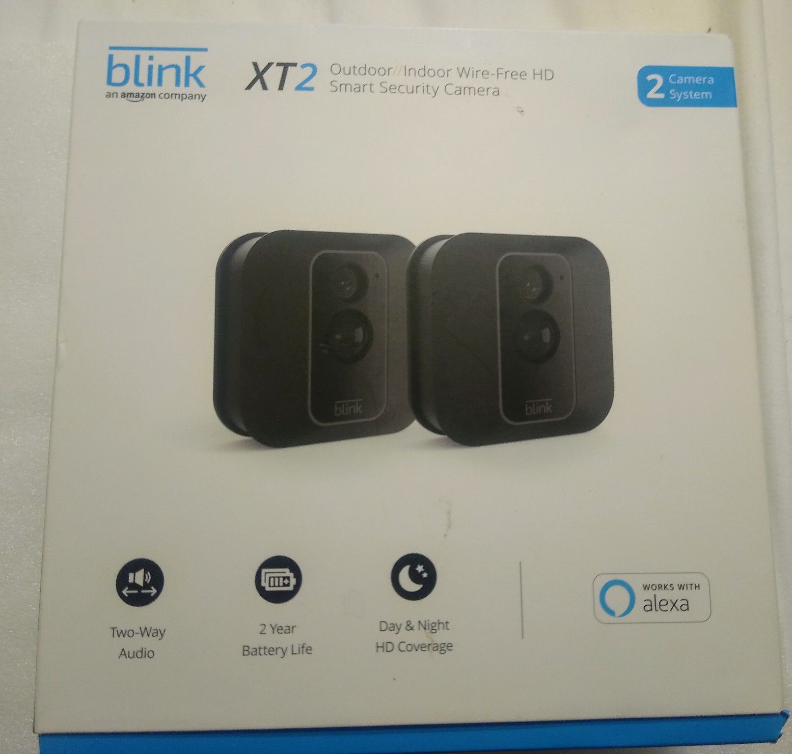 Blink Home Security Blink XT2 Outdoor/Indoor Smart Security Camera with cloud storage included, 2-way audio