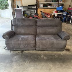 Gray Recliner Sofa 